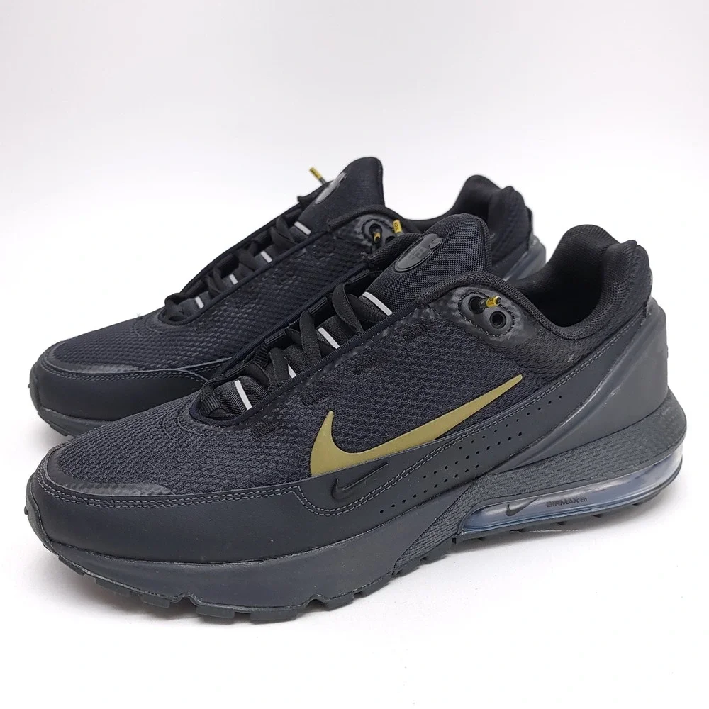 Nike Air Max Pulse‎ Mens Black Gold Low Top Running Shoes HQ2573-001 Size 9.5
